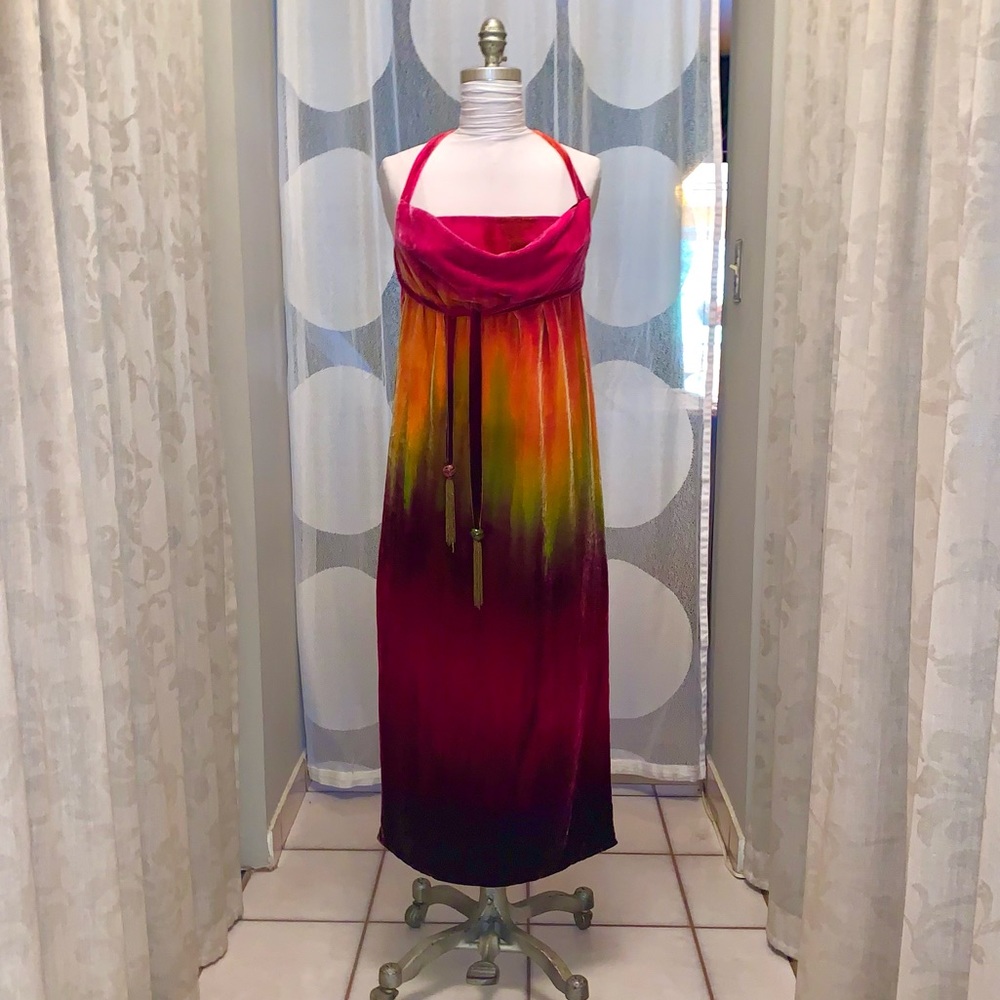 Original one of a kind Velvet Tabard dress with skirt underneath